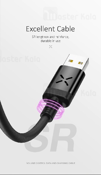 کابل لایتنینگ یوسمز USAMS SJ261 U16 Voice Control LED دارای رقص نور