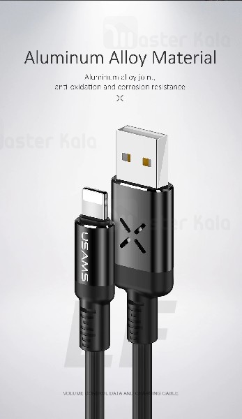 کابل لایتنینگ یوسمز USAMS SJ261 U16 Voice Control LED دارای رقص نور