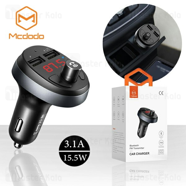 شارژر فندکی و پخش کننده بلوتوث مک دودو Mcdodo CC-688 Bluetooth FM Car Charger