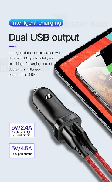 شارژر فندکی فست شارژ توتو TOTU DCCQ-03 Gallop QC3.0 Car Charger توان 2.4 آمپر