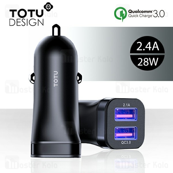 شارژر فندکی فست شارژ توتو TOTU DCCQ-03 Gallop QC3.0 Car Charger توان 2.4 آمپر