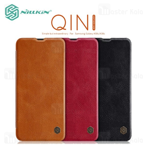 کیف چرمی نیلکین سامسونگ Samsung Galaxy A50s / A30s Nillkin Qin Leather Case