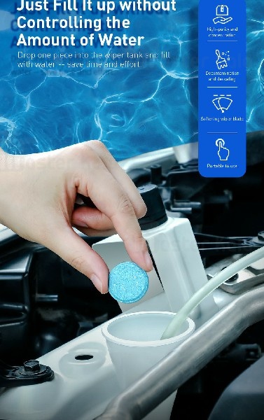 کپسول تمیز کننده بیسوس Baseus Auto Glass Cleaner Effervescent Tablets CRBLS-02