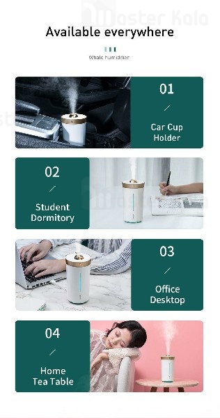 دستگاه بخور سرد و رطوبت ساز بیسوس Baseus Whale Car And Home Humidifier DHJY