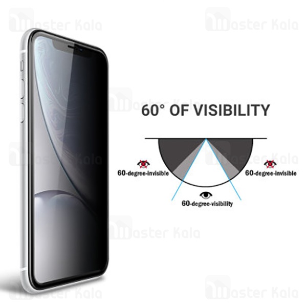 گلس حریم شخصی تمام صفحه تمام چسب آیفون Apple iPhone 11 Pro / XS / X Privacy Mocoson