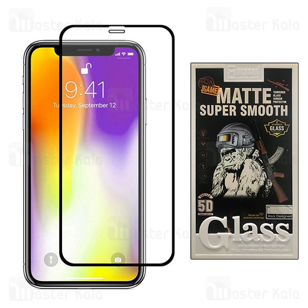 محافظ صفحه شیشه ای مات تمام صفحه و تمام چسب آیفون Apple iPhone 11 / XR Matte Glass Mocoson