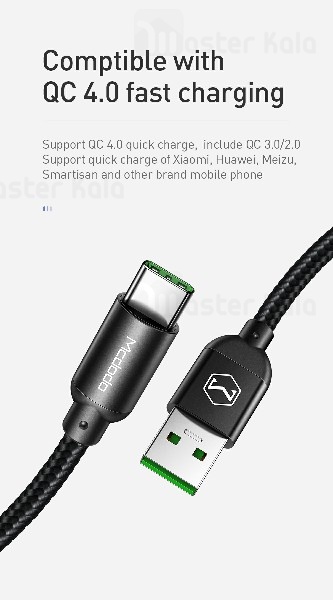 کابل Type C مک دودو Mcdodo CA-6991 QC4.0 Cable توان 4.5 ولتاژ