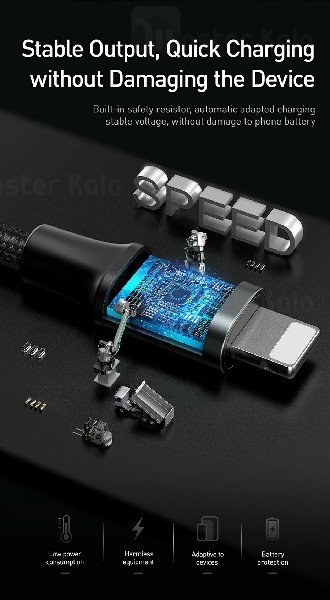 کابل لایتنینگ بیسوس Baseus Special Data Backseat CALHZ-01 دارای دو پورت خروجی