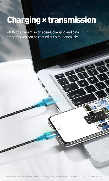 کابل سه کاره بیسوس Baseus Zinc Magnetic Cable Kit 3 in 1 2.4A