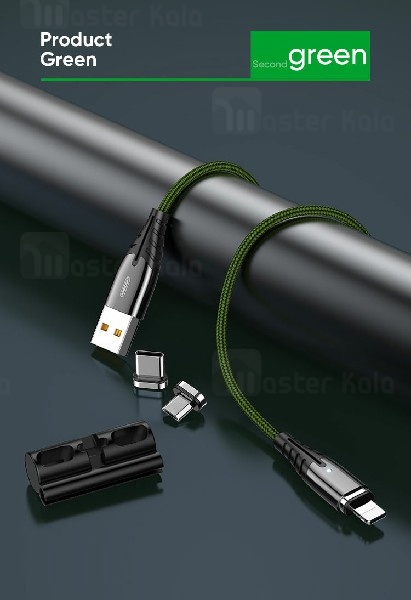 کابل مگنتی سه سر جویروم Joyroom S-M408 3 in 1 Magnetic Cable به طول 2.4 متر