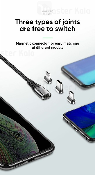 کابل سه کاره جویروم Joyroom S-M408 3 in 1 Magnetic Cable 3A