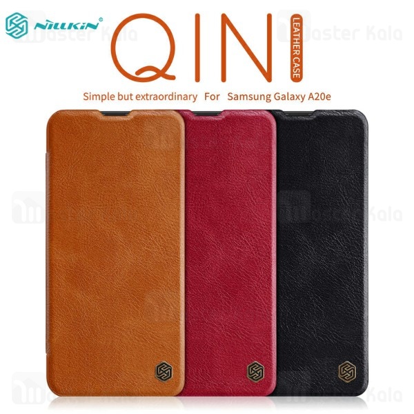 کیف چرمی نیلکین سامسونگ Samsung Galaxy A20e 2019 Nillkin Qin Leather Case