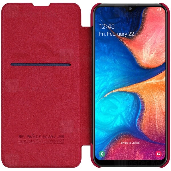 کیف چرمی نیلکین سامسونگ Samsung Galaxy A20e 2019 Nillkin Qin Leather Case