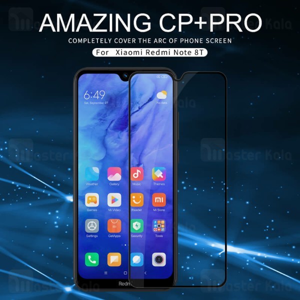 محافظ صفحه شیشه ای تمام صفحه تمام چسب شیائومی Xiaomi Redmi Note 8T Nillkin CP+ Pro