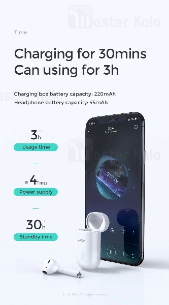 هدست بلوتوث طرح ایرپاد جویروم Joyroom JR-SP1 SP Earbud طراحی تک گوش