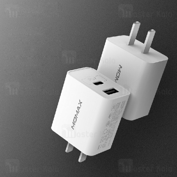 شارژر دیواری مومکس Momax UM13CN OnePlug PD QC3.0 Charger 18W توان 3 آمپر