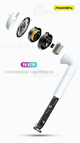 هندزفری بلوتوث تک گوش طرح ایرپاد پاوارئال Pavareal PA-BT29 Single Headset