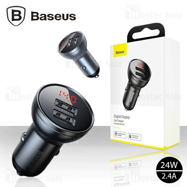 شارژر فندکی بیسوس Baseus Digital Display Car Charger CCBX-0G توان 24 وات