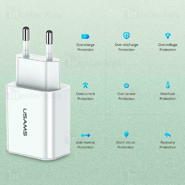 شارژر دیواری یوسمز Usams CC069 T14 PD3.0 Type-C Charger توان 3 آمپر