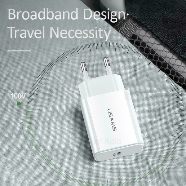 شارژر دیواری یوسمز Usams CC069 T14 PD3.0 Type-C Charger توان 3 آمپر