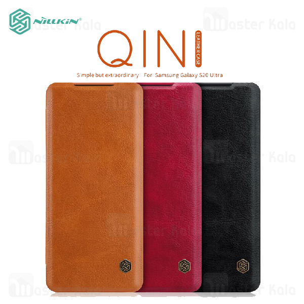 کیف چرمی نیلکین سامسونگ Samsung Galaxy S20 Ultra Nillkin Qin Leather Case