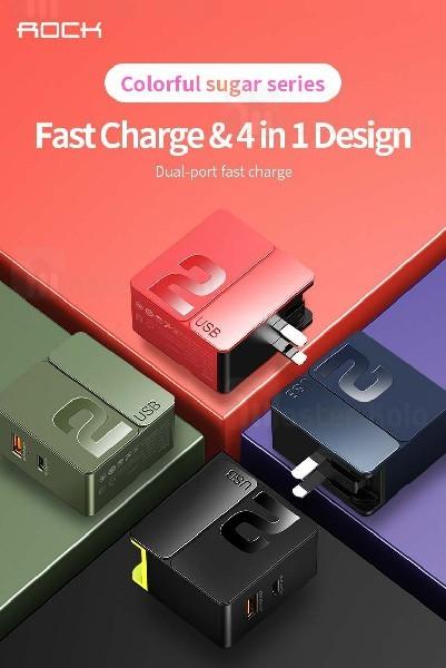 شارژر دیواری راک Rock RWC-0443 Sugar PD QC4.0 Fast Charger 30W