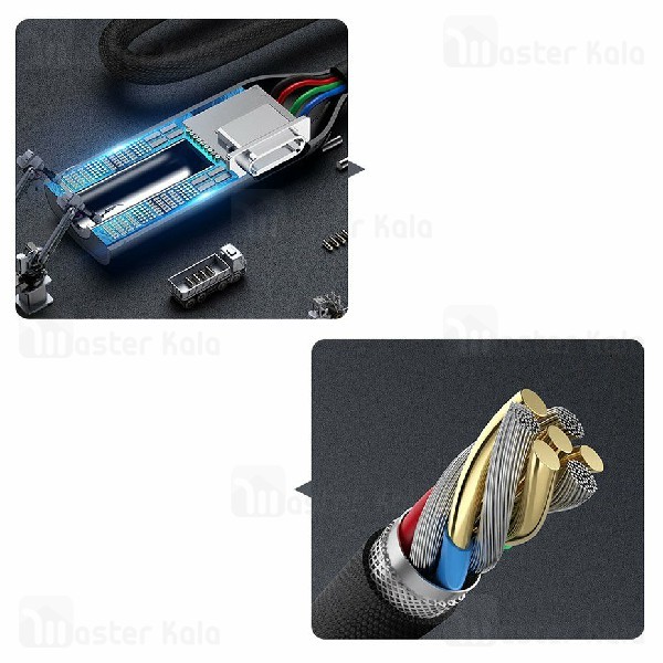 کابل مبدل Baseus L60S Type-C Male To Type-C And 3.5mm Female Adapter