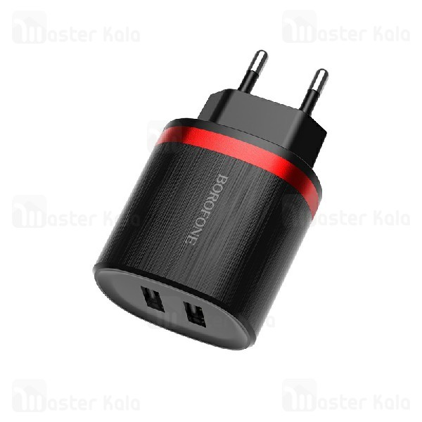 شارژر دیواری بروفون Borofone BA7A Dual USB Charger 2.1A دو پورت