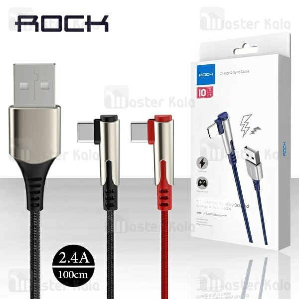 کابل Type C فست شارژ راک Rock RCB0732 M1 Type-C Cable 5A طراحی گیمینگ