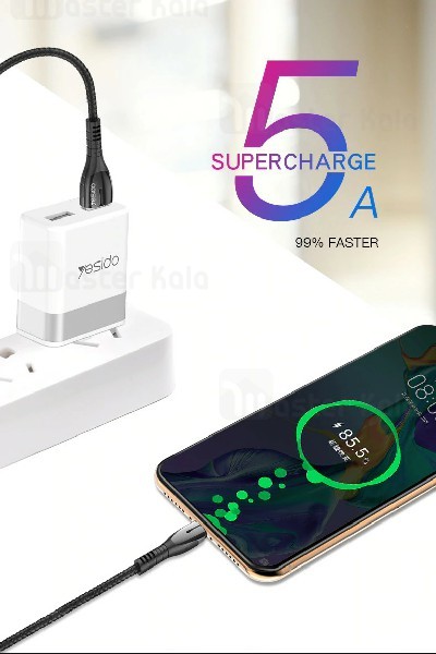 کابل Type C یسیدو  Yesido CA45 Super Fast Cable 5A سوپر شارژ QC3.0