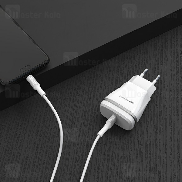 شارژر دیواری بروفون Borofone BA1A Set Joyplug Charger دارای کابل همراه