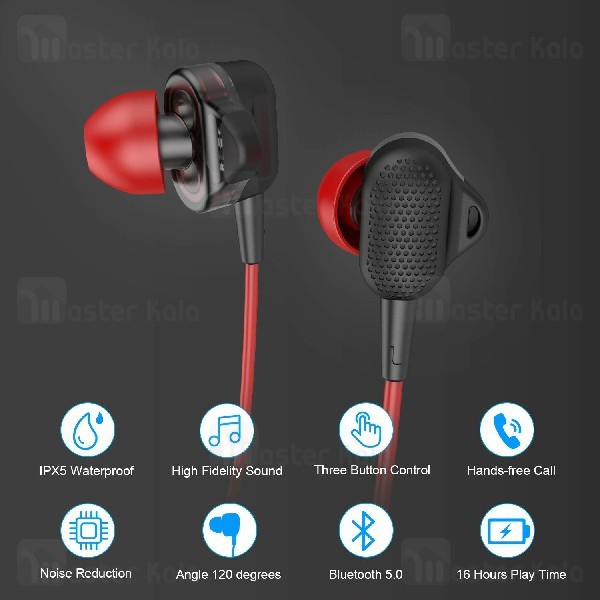 هندزفری بلوتوث تادروم Tuddrom N300 Neckband Bluetooth Earphone IPX5