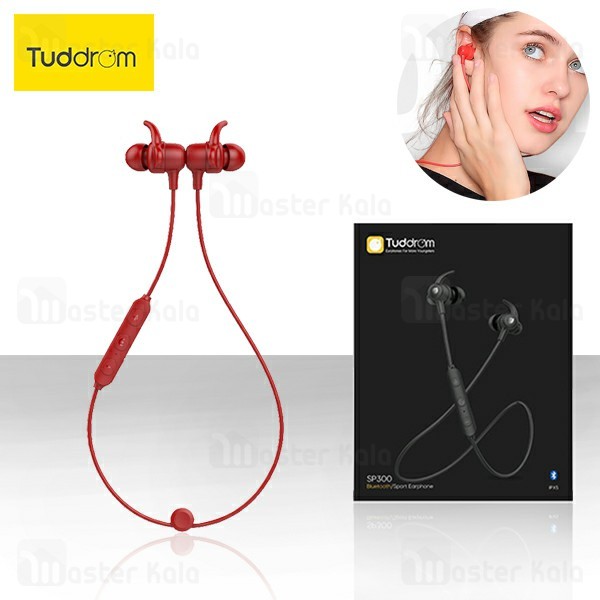 هندزفری بلوتوث گردنی تادروم Tuddrom SP300 Bluetooth Earphone IPX5 طراحی مگنتی + کیف