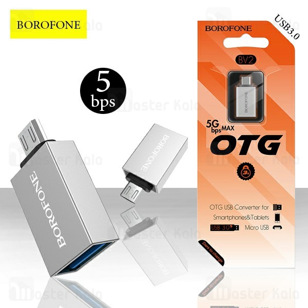 تبدیل USB به Micro USB بروفون Borofone BV2 OTG USB3.0 Adapter