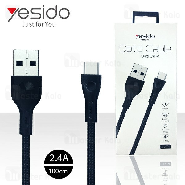 کابل Type C یسیدو Yesido CA-T4 Data Charging Cable توان 2.4 آمپر