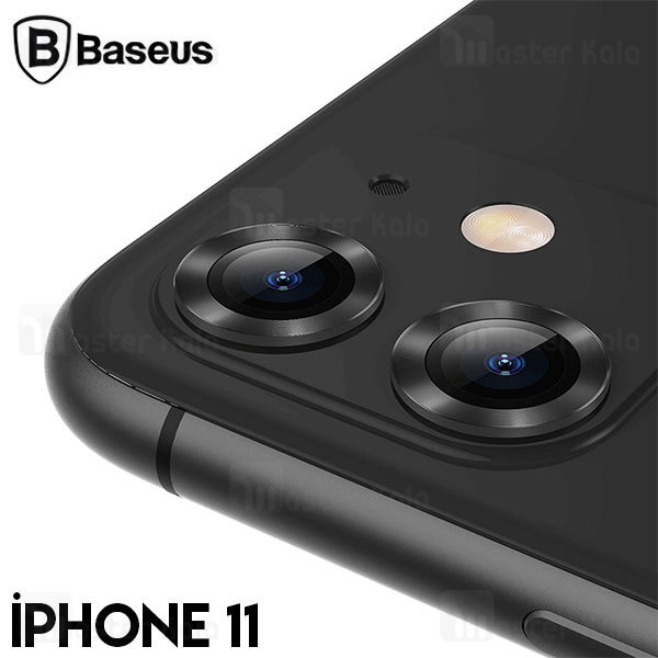 محافظ لنز دوربین فلزی بیسوس Apple iPhone 11 Baseus SGAPIPH61S-AJT01 Alloy Protection Ring Lens Film