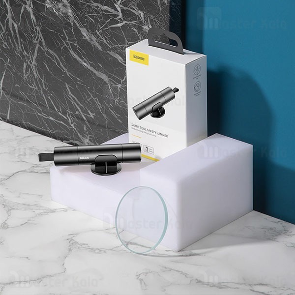 چکش اضطراری بیسوس Baseus Sharp Tool Safety Hammer CRSFH-0G دارای کاتر کمربند