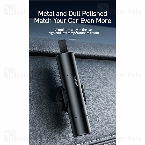 چکش اضطراری بیسوس Baseus Sharp Tool Safety Hammer CRSFH-0G دارای کاتر کمربند