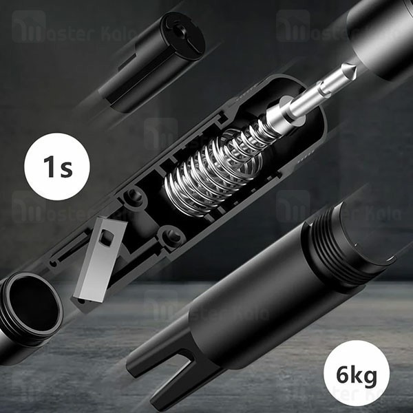 چکش اضطراری بیسوس Baseus Sharp Tool Safety Hammer CRSFH-0G دارای کاتر کمربند