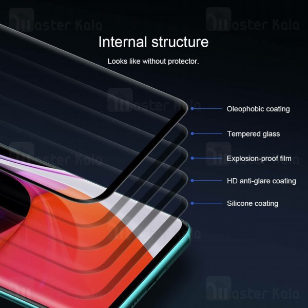 محافظ صفحه شیشه ای دورچسب تمام صفحه نیلکین Xiaomi Mi 10 / Mi 10 Pro 3D CP+ Max دارای برش دوربین