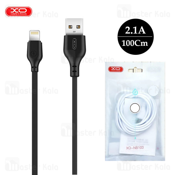 کابل لایتنینگ ایکس او XO NB103 Data Charging Cable توان 2.1 آمپر طول 1 متر