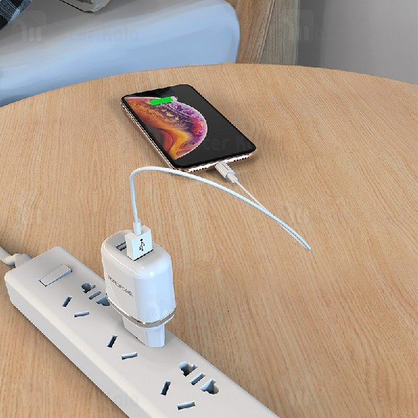 شارژر دیواری Borofone BA25A Dual Port Charger 2.4A
