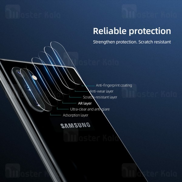 پک دوتایی محافظ لنز دوربین نیلکین Samsung Galaxy Note 10 InvisiFilm Camera Protector