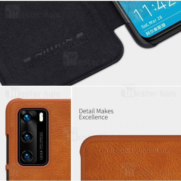 کیف چرمی Huawei P40 Nillkin Qin Leather Case