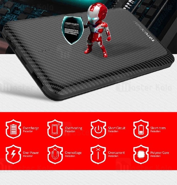 پاوربانک 10000 میلی آمپر توتو TOTU PB32 Fiber Power Bank توان 2.1 آمپر