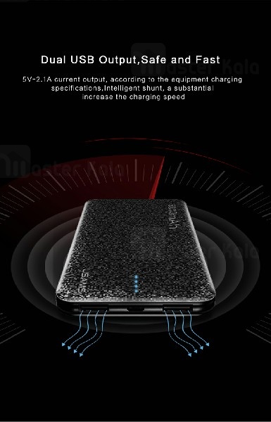 پاوربانک 5000 میلی آمپر یوسامز USAMS US-CD20 Power Bank توان 2.1 آمپر