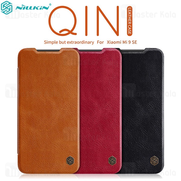 کیف چرمی نیلکین شیائومی Xiaomi Mi 9 SE / Mi9 SE Nillkin Qin Leather Case