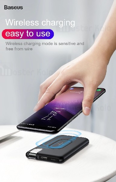 پاوربانک وایرلس 10000 میلی آمپر بیسوس Baseus Thin Version PPALL-QY01