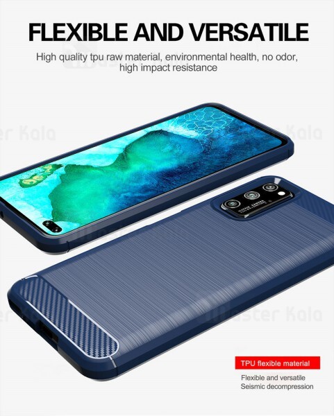 قاب محافظ ژله ای Huawei Honor V30 / V30 Pro Fiber Carbon Rugged Armor Case