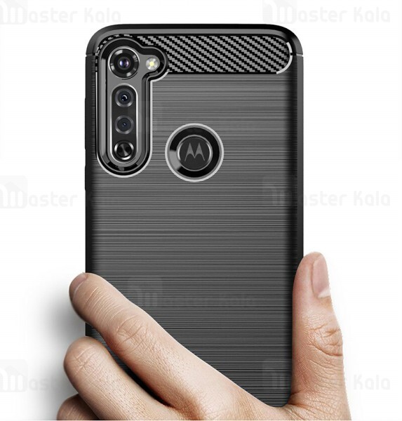 قاب محافظ ژله ای Motorola Moto G8 Fiber Carbon Rugged Armor Case